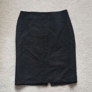 Theory Classic Black Wool Pencil Skirt
